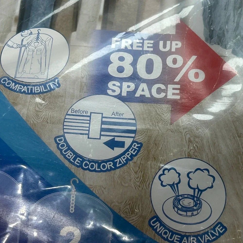 Vacuum Seal Storage Bags Jumbo Large Clothes Space Saver 80‎ Percent Free Up (4)